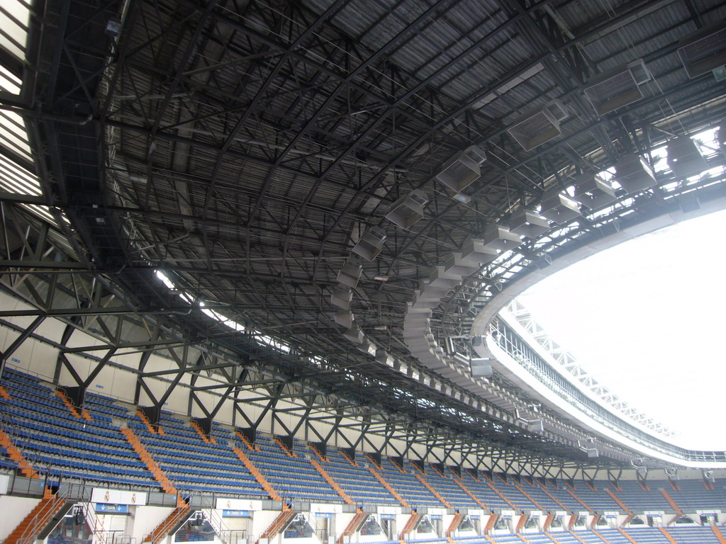 Inside the Santiago Bernabéu stadium