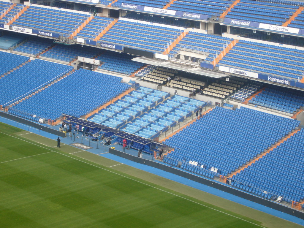 Inside the Santiago Bernabéu stadium