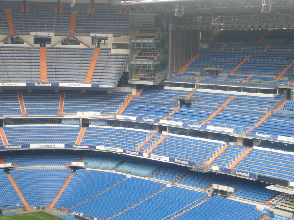 Inside the Santiago Bernabéu stadium