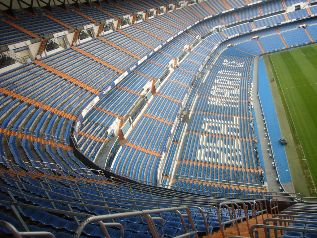 Inside the Santiago Bernabéu stadium