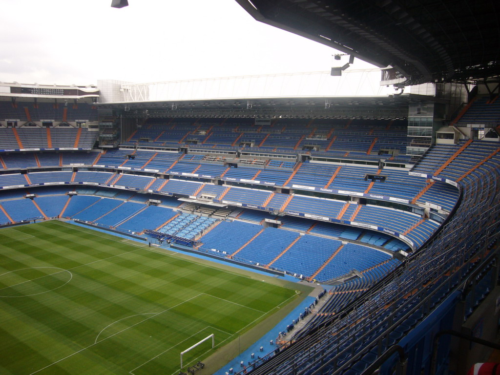 Inside the Santiago Bernabéu stadium