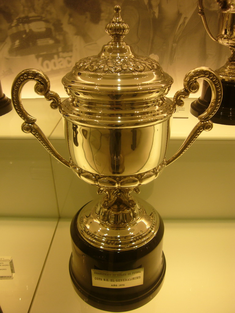The Spanish Cup of 1975, in the museum of the Santiago Bernabéu stadium