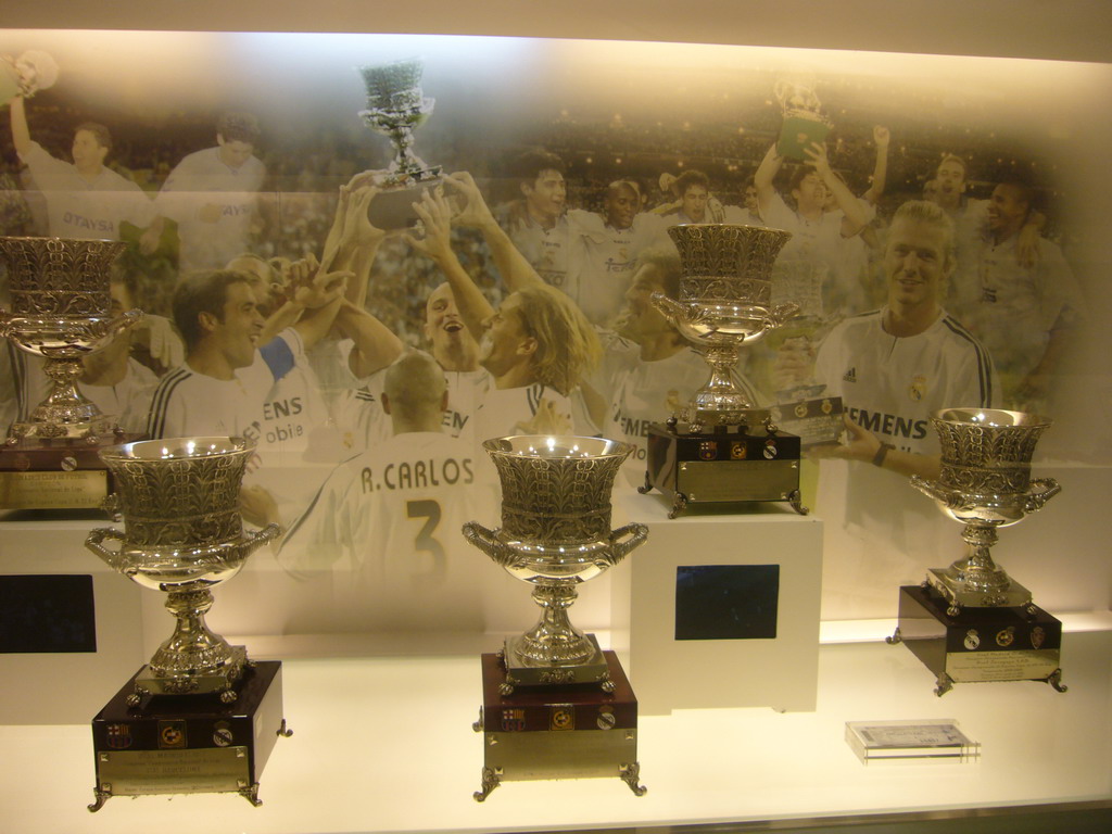 Spanish Super Cups, in the museum of the Santiago Bernabéu stadium