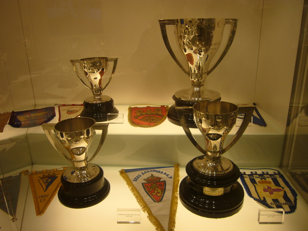 Spanish Championship Cups, in the museum of the Santiago Bernabéu stadium