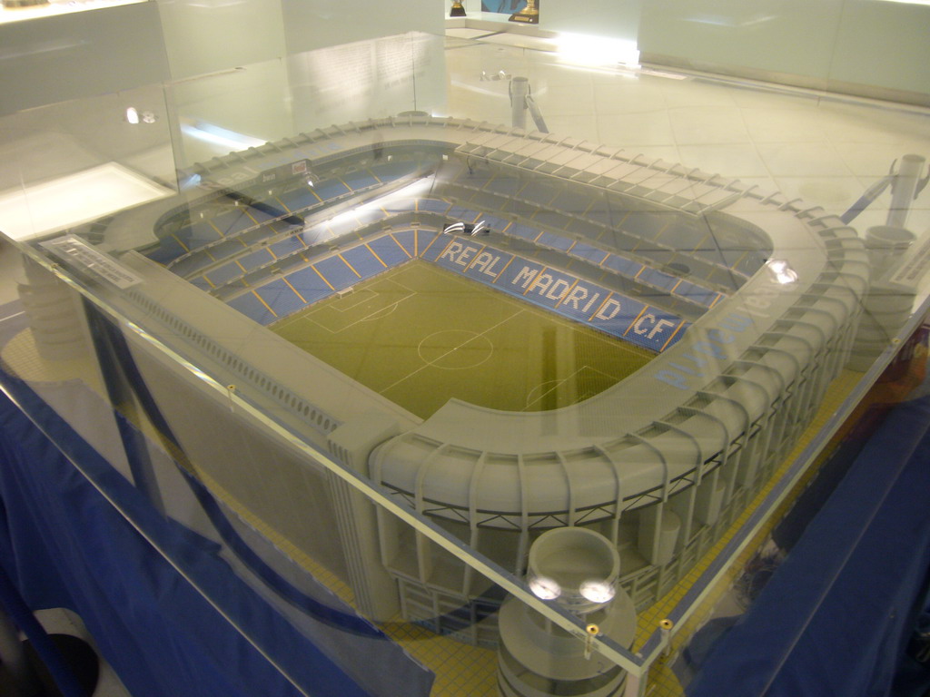 Scale model of the Santiago Bernabéu stadium, in the museum of the Santiago Bernabéu stadium