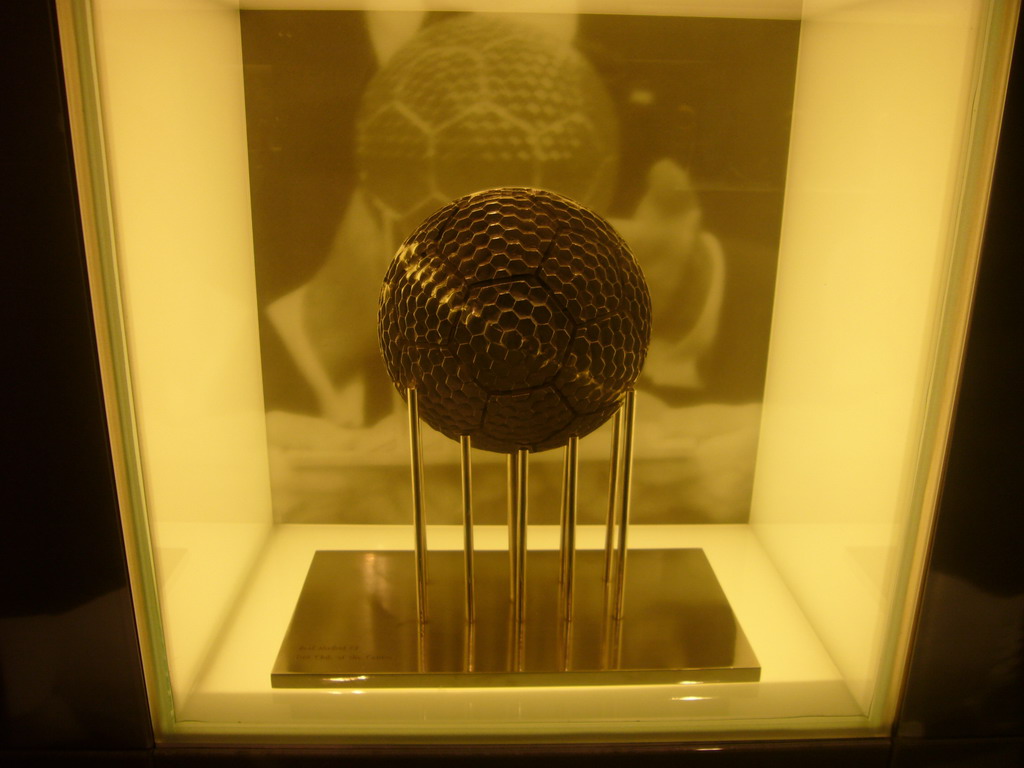 The FIFA Club Of The Century award, in the museum of the Santiago Bernabéu stadium