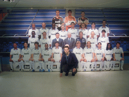 Jeroen at the players` photo for season 2007-2008, in the museum of the Santiago Bernabéu stadium
