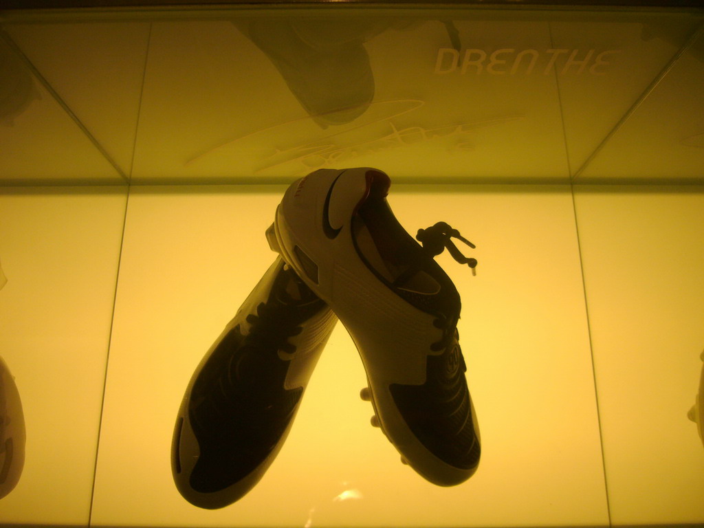Football shoes of Royston Drenthe, in the museum of the Santiago Bernabéu stadium