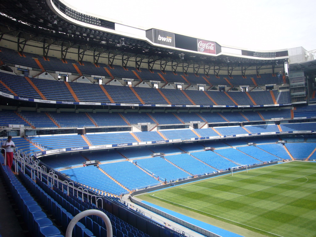 Inside the Santiago Bernabéu stadium