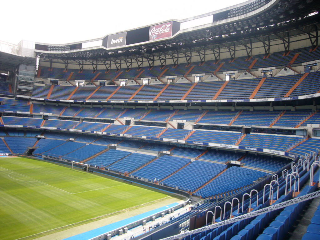 Inside the Santiago Bernabéu stadium