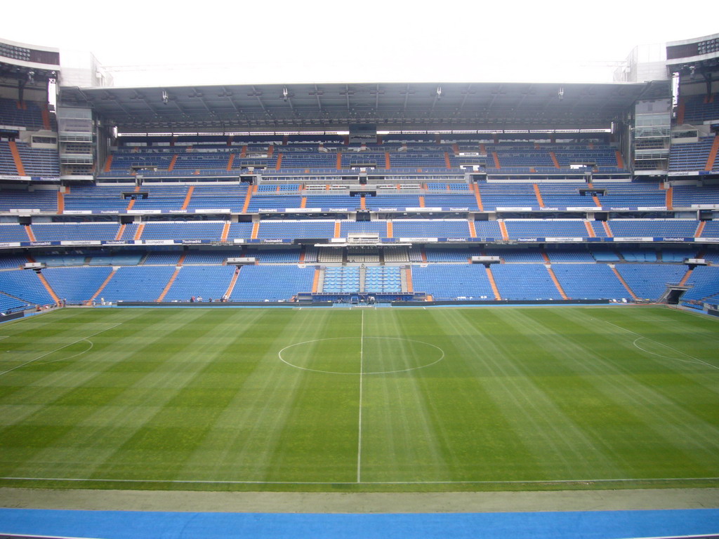 Inside the Santiago Bernabéu stadium