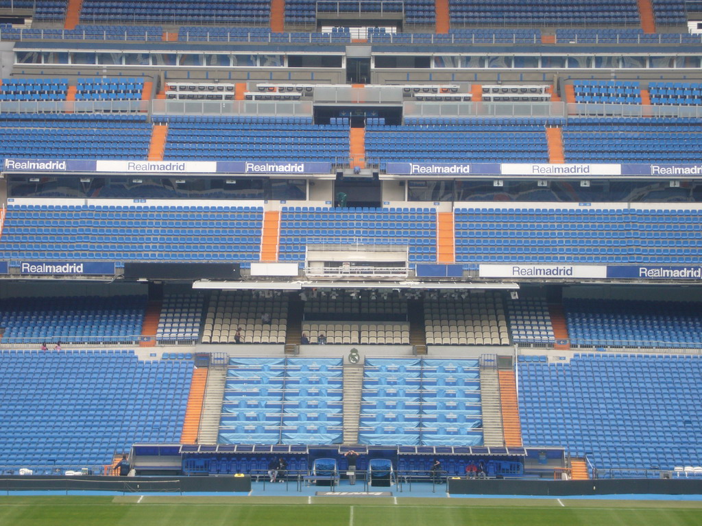 Inside the Santiago Bernabéu stadium