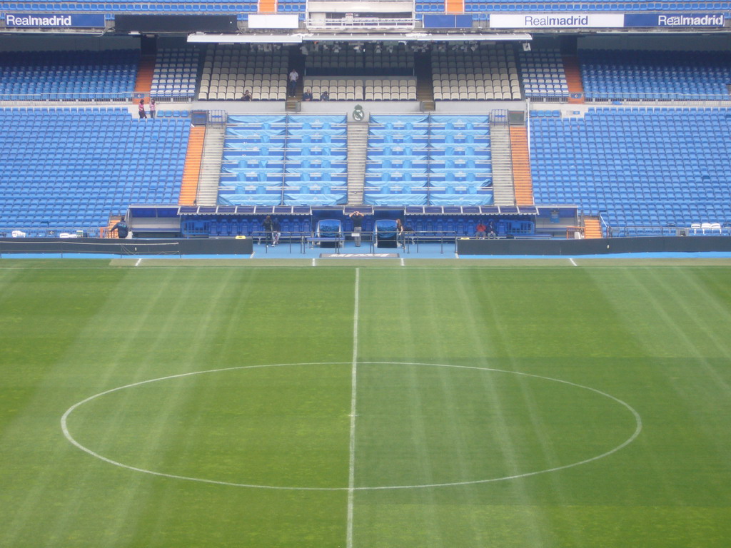 Inside the Santiago Bernabéu stadium