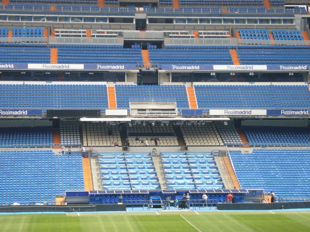 Inside the Santiago Bernabéu stadium