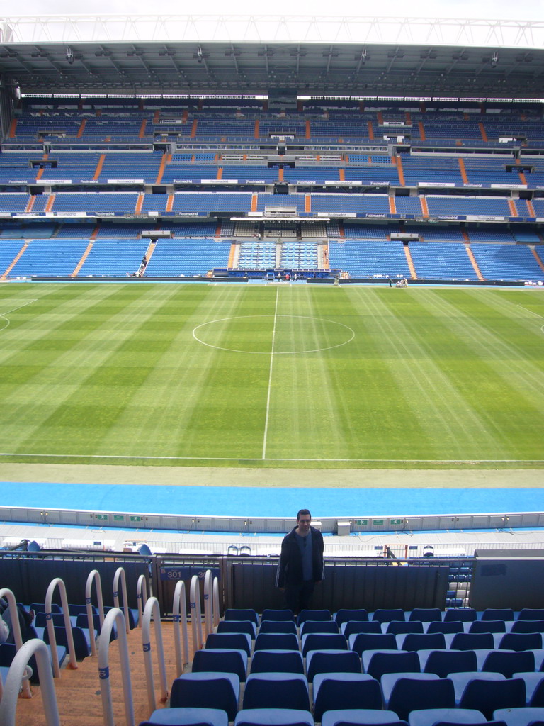 Jeroen in the Santiago Bernabéu stadium