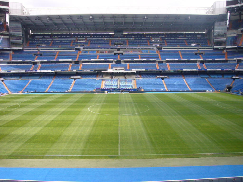 Inside the Santiago Bernabéu stadium