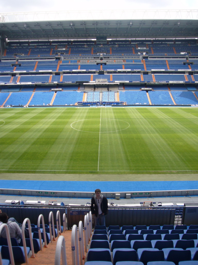 Tim in the Santiago Bernabéu stadium