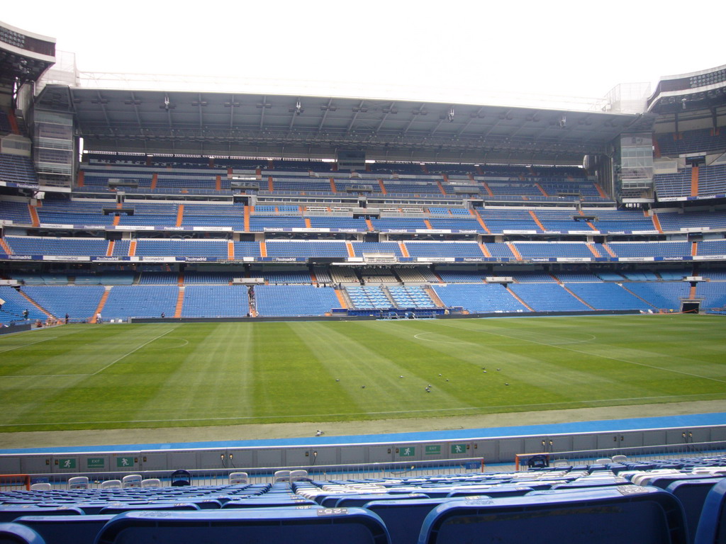 Inside the Santiago Bernabéu stadium