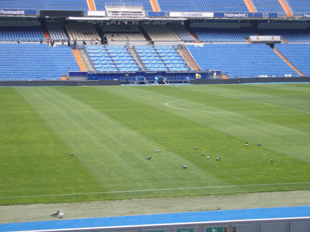 Inside the Santiago Bernabéu stadium