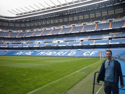 Jeroen in the Santiago Bernabéu stadium