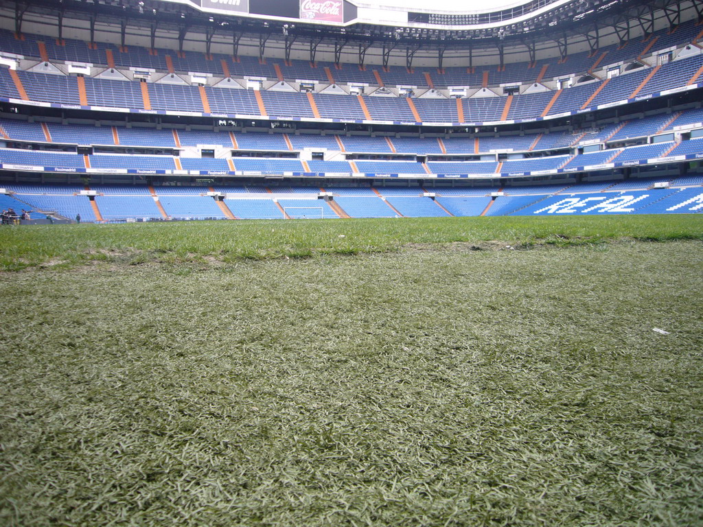 Inside the Santiago Bernabéu stadium