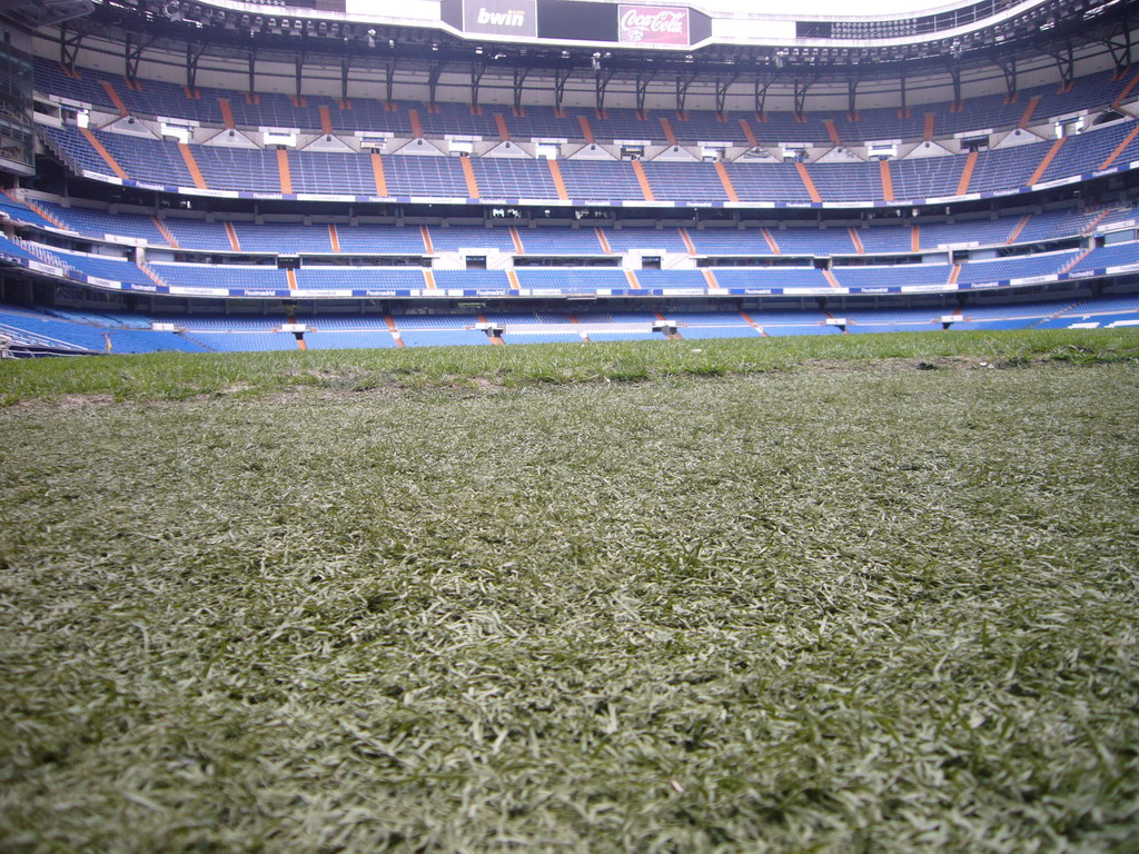 Inside the Santiago Bernabéu stadium