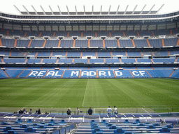 Inside the Santiago Bernabéu stadium