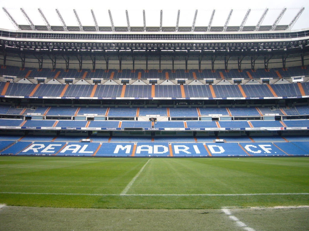 Inside the Santiago Bernabéu stadium