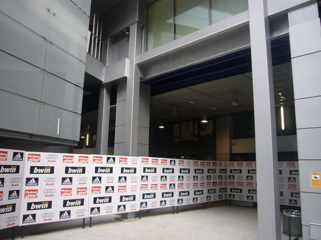 Interview area in the Santiago Bernabéu stadium