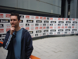 Jeroen in the interview area in the Santiago Bernabéu stadium