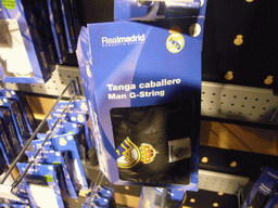 Real Madrid CF g-string in the shop of the Santiago Bernabéu stadium