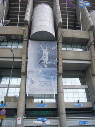 Poster of Alfredo di Stéfano on the outside of the Santiago Bernabéu stadium