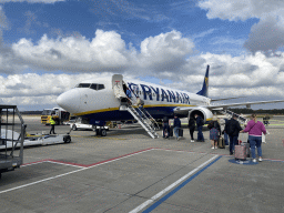 Our Ryanair airplane at Eindhoven Airport