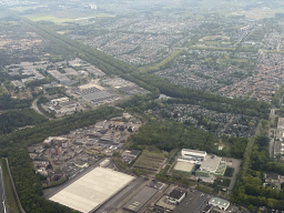 The town of Best, viewed from the airplane from Eindhoven
