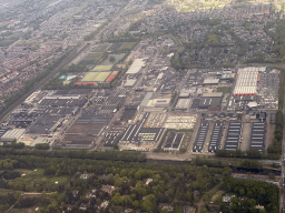 The Het Zand business park at Best, viewed from the airplane from Eindhoven