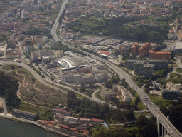 The Arrábida shopping mall, viewed from the airplane from Eindhoven