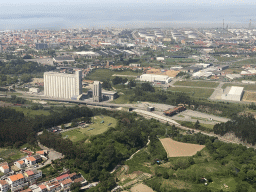 East side of the city of Matosinhos, viewed from the airplane from Eindhoven