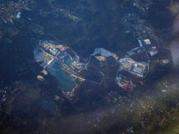 Quarry in the north of Spain, viewed from the airplane to Eindhoven