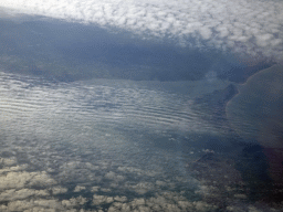 The coastline at the Natural Reserve Moëze-Oléron in France, viewed from the airplane to Eindhoven