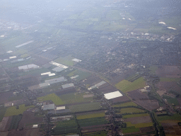 The town of Dongen, viewed from the airplane to Eindhoven