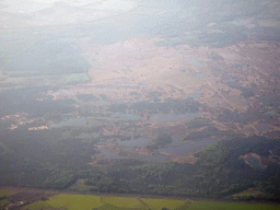 The Kampinase Heide heath, viewed from the airplane to Eindhoven