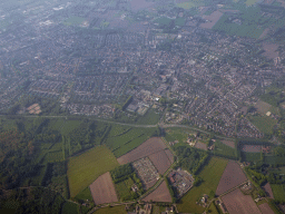 The town of Schijndel, viewed from the airplane to Eindhoven