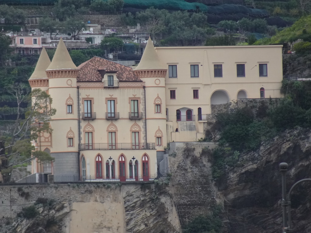 Building at the west side of town, viewed from the parking lot of the Hotel Sole Splendid