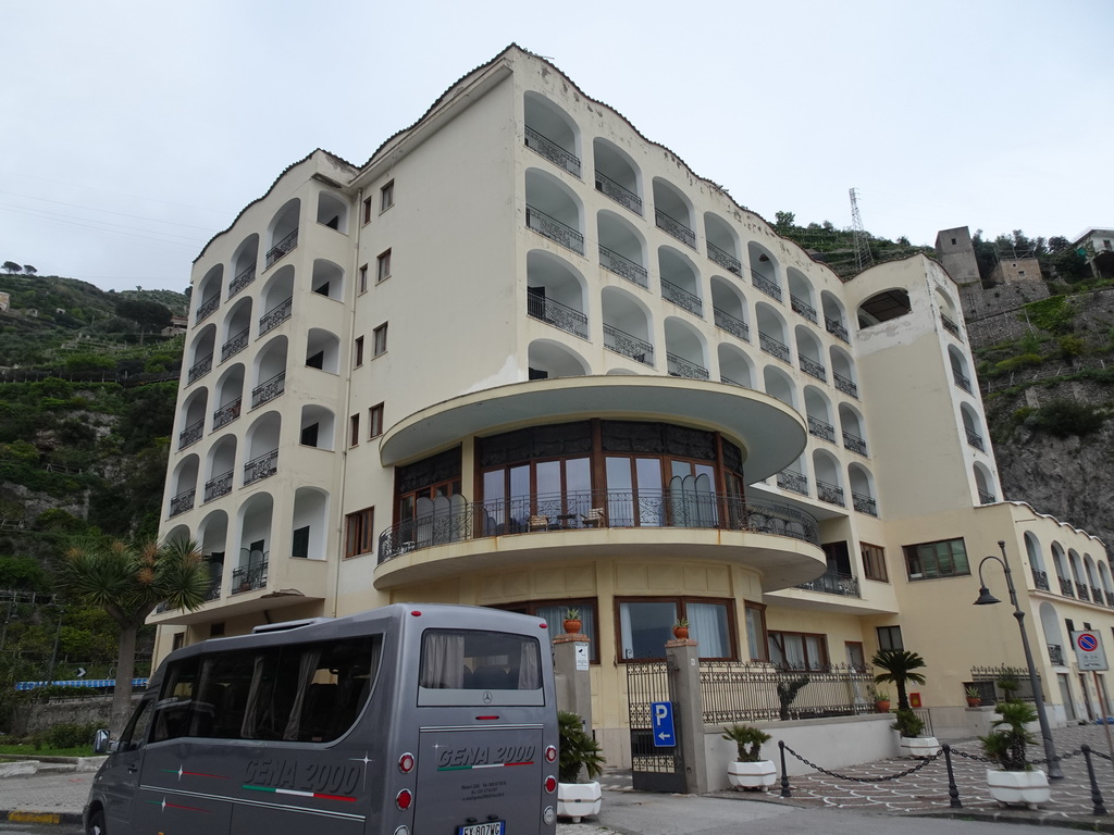 Front of the Hotel Sole Splendid at the Via Gaetano Capone street