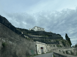 Building on the east side of town, viewed from the rental car on the Amalfi Drive