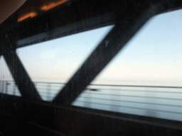 View from the train on the Öresund Bridge from Copenhagen to Malmö