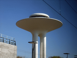 Tower at the Malmö Hyllie railway station, viewed from the train from Copenhagen to Malmö