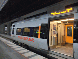 Our train from Copenhagen to Malmö, at Malmö Central Station