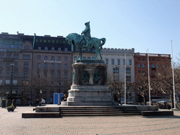 Equestrian statue of Charles X Gustav at Stortorget square