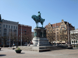 Equestrian statue of Charles X Gustav at Stortorget square